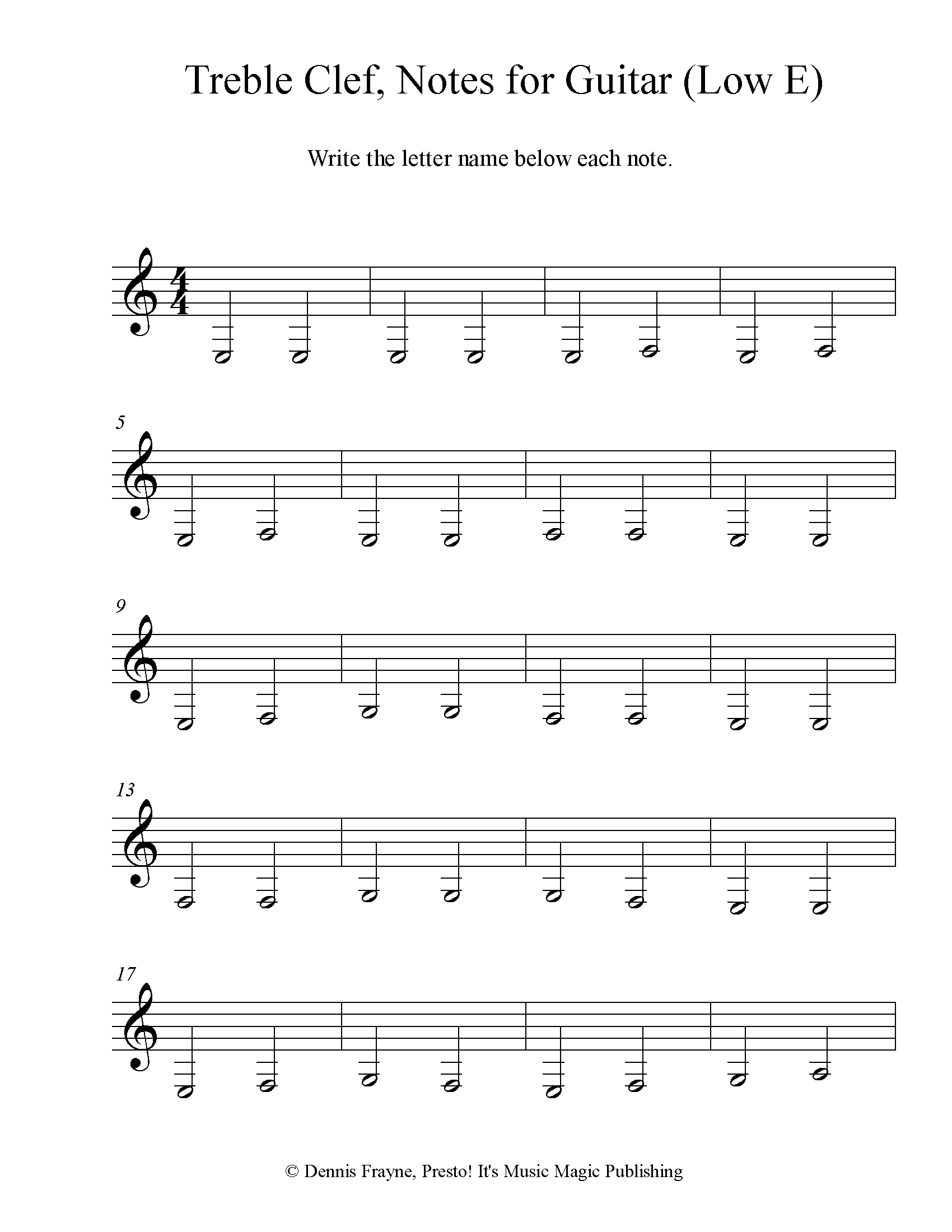 free printable guitar music