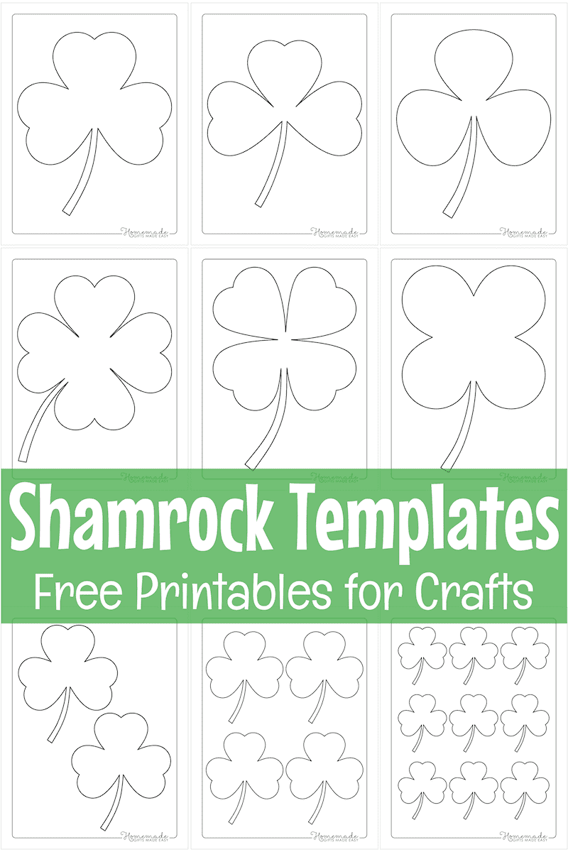 Free Printable Shamrock Templates Small Medium Large