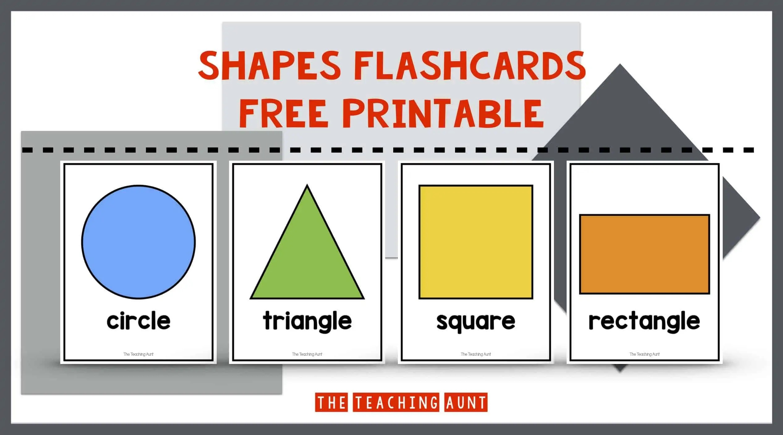 Free Printable Shapes And Colors Geometric Shapes Printable Flashcards Color Colors Flash Cards