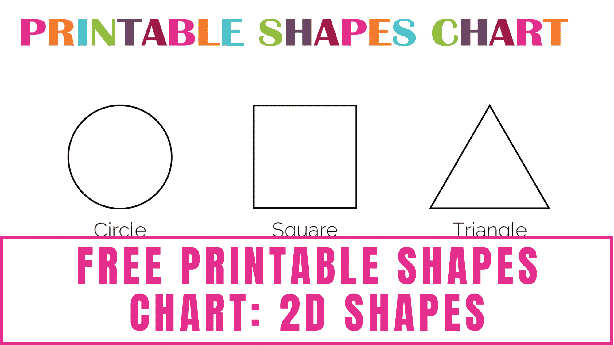 Free Printable Shapes Chart 2D Shapes