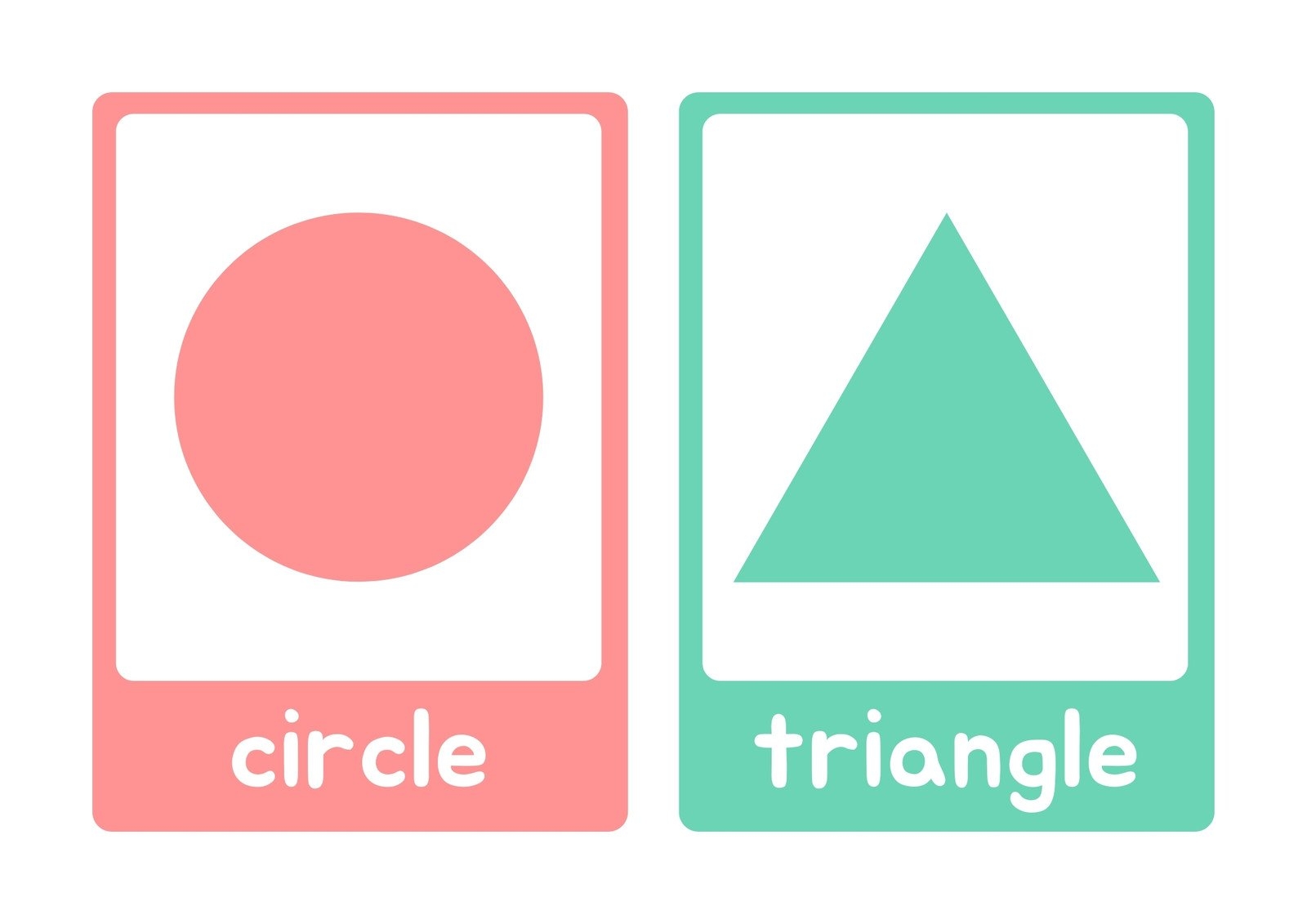 free printable flash cards shape flash cards