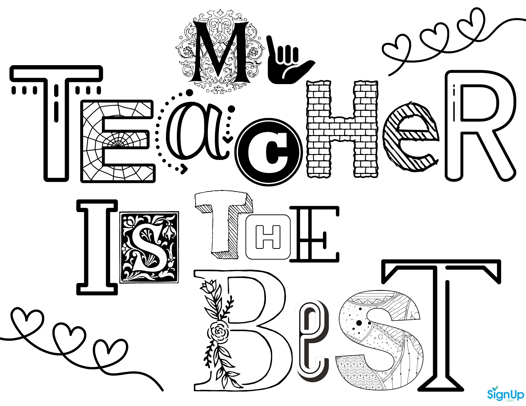 Free Printable Teacher Appreciation Coloring Pages SignUp