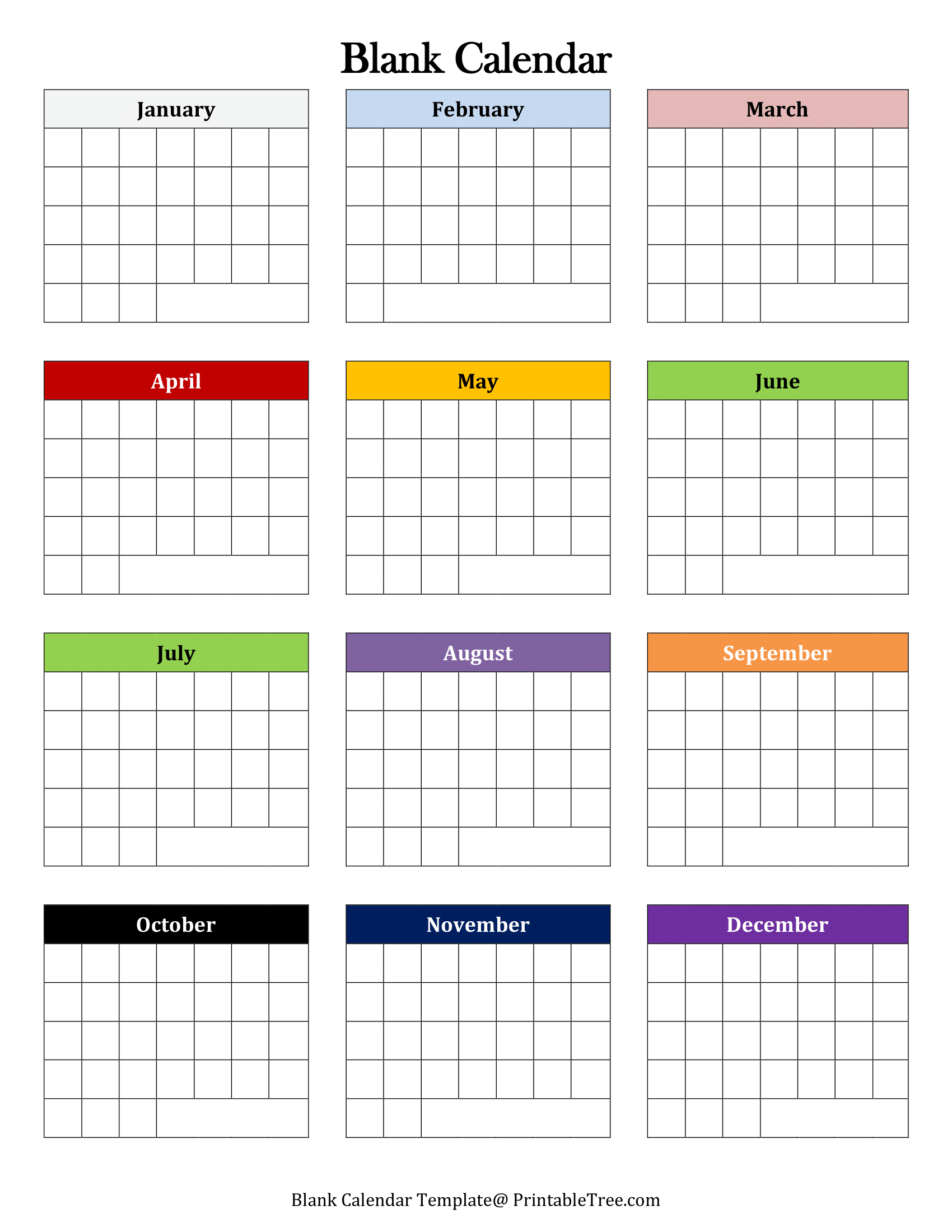 free printable blank calendars plain blank portrait calendar