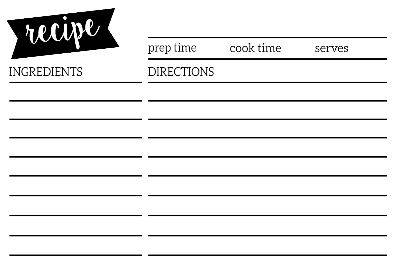 Free Recipe Card Template Printable Paper Trail Design Free Recipe Card Template Printable Paper Trail Design