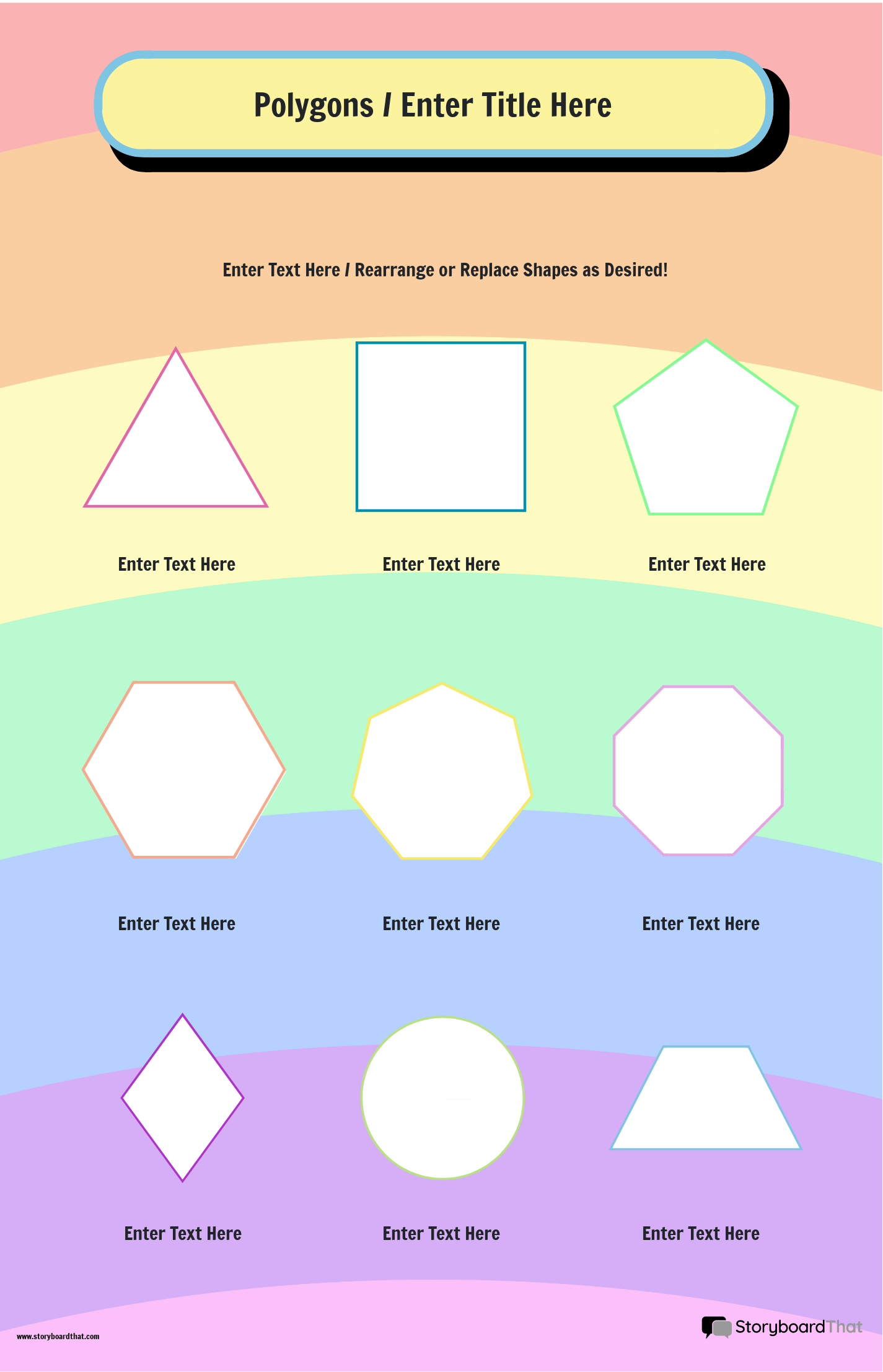 Free Shapes Posters For Classrooms Storyboard That