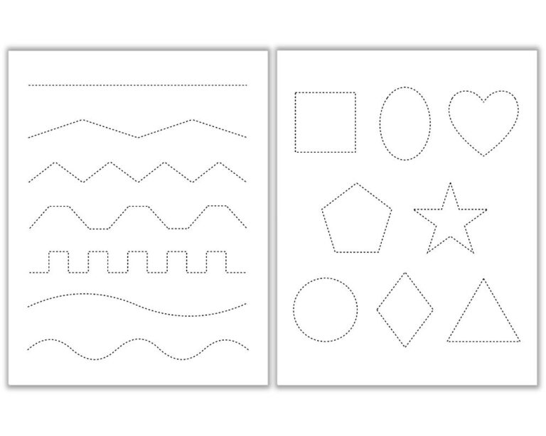 Free Tracing Cutting Worksheets The Craft at Home Family