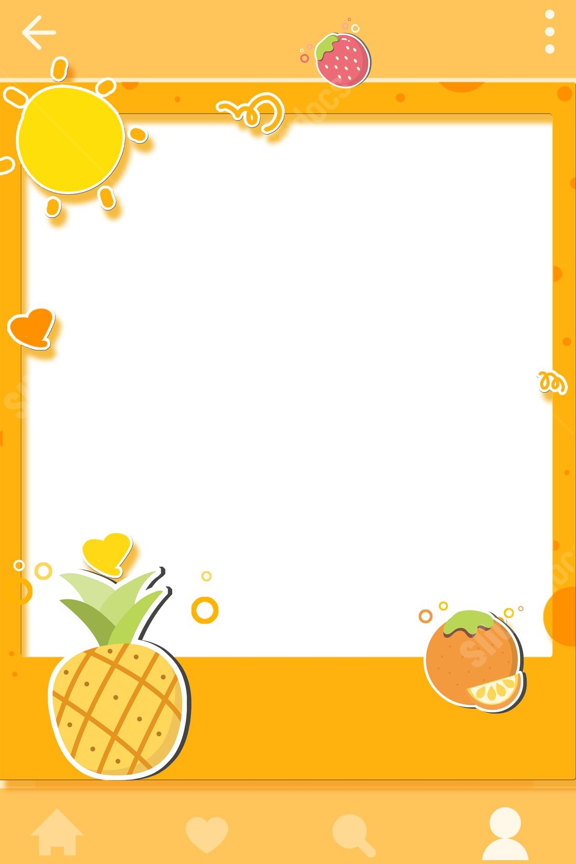 Fruit Frame Page Border And Printable Background In Word Slidesdocs