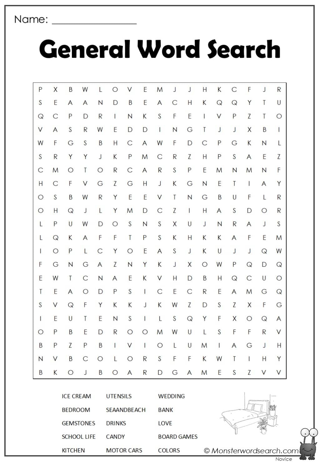 General Word Search Monster Word Search General Word Search Monster Word Search