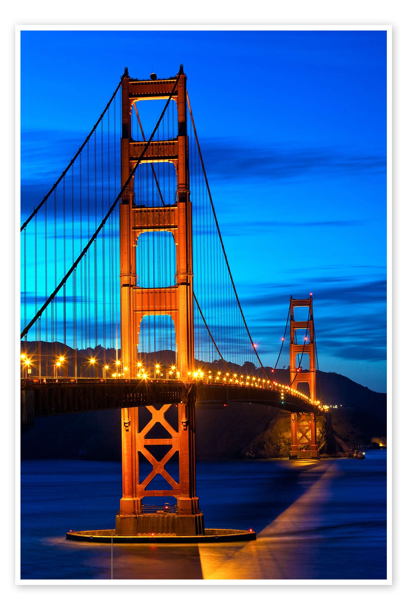 Golden Gate Bridge At Sunset San Francisco Print By Editors Choice Posterlounge