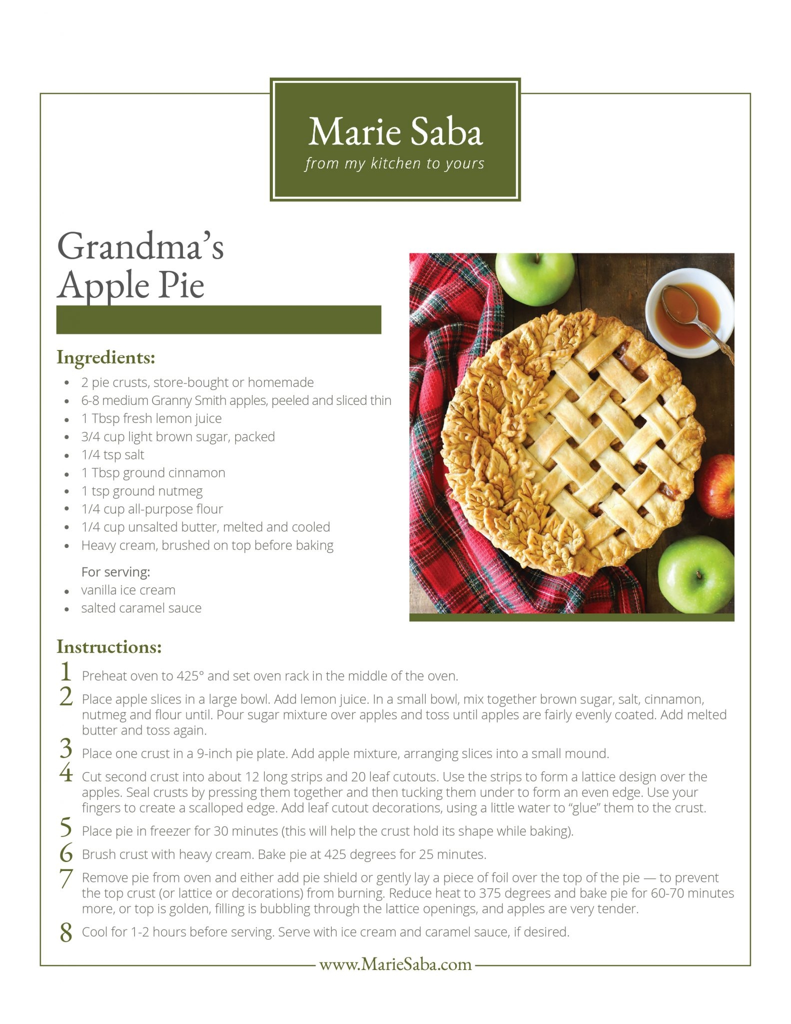 Grandma s Apple Pie Marie Saba Grandma s Apple Pie Marie Saba