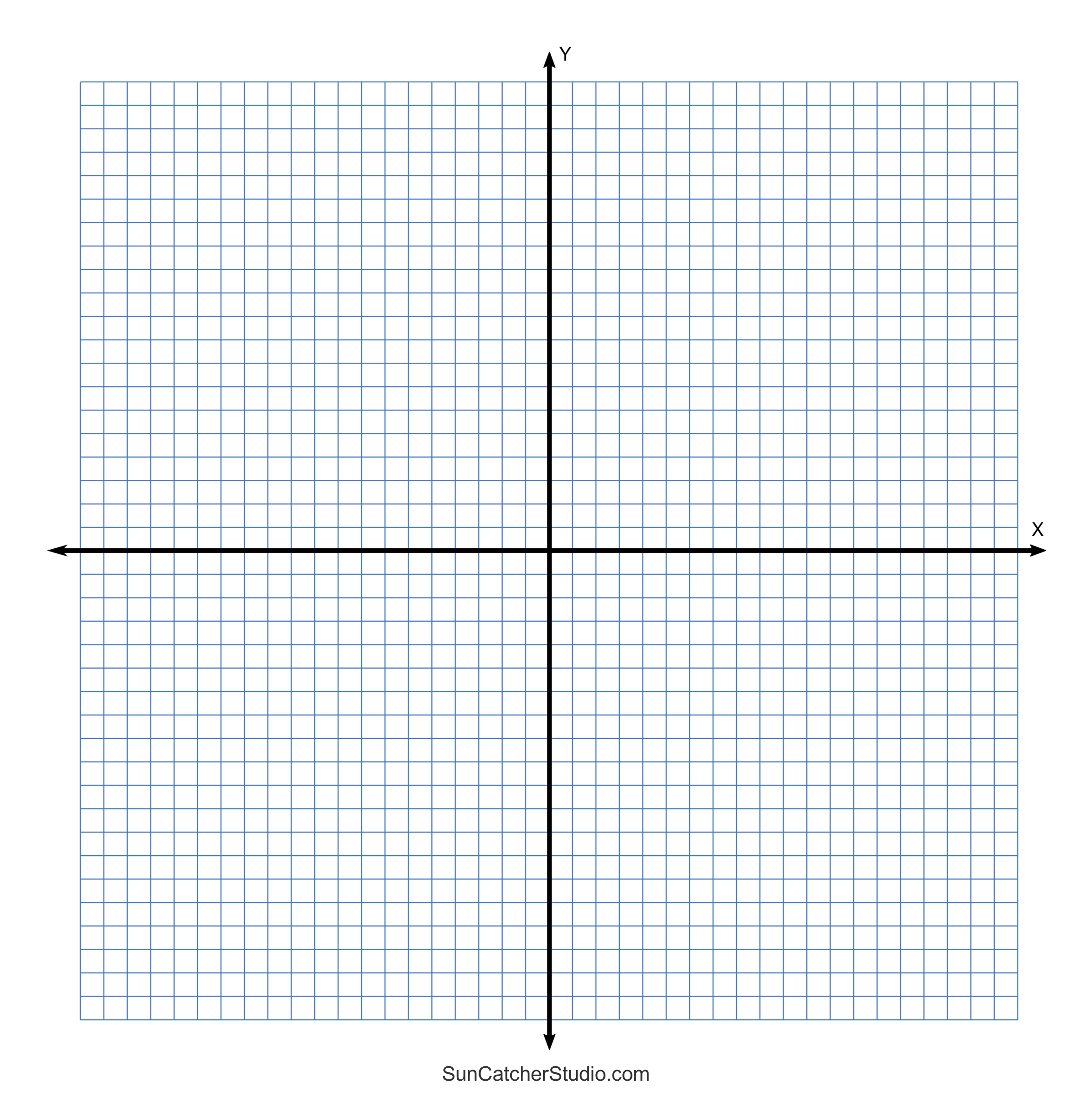 Grid Paper Printable 4 Quadrant Coordinate Graph Paper Templates Worksheets Library