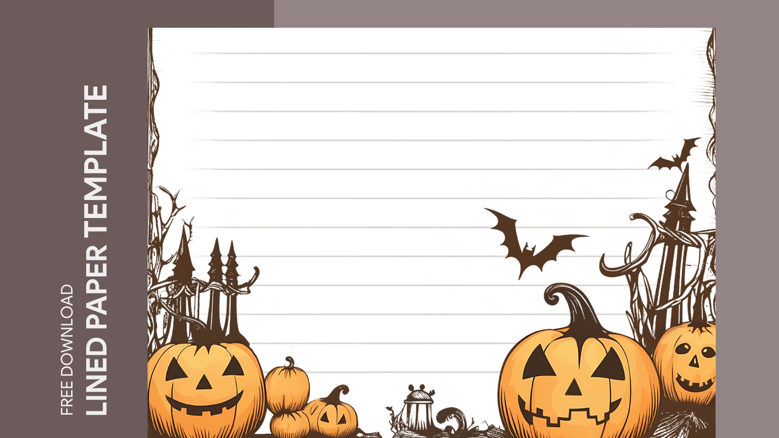 free printable pumpkin stationary