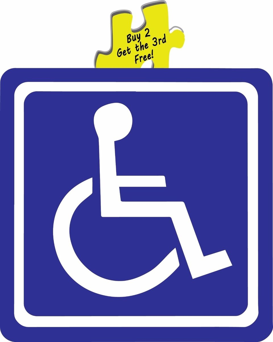 Handicap Symbol Wheelchair Disabled Decal Sticker P44 Free Same  Handicap Symbol Wheelchair Disabled Decal Sticker P44 Free Same
