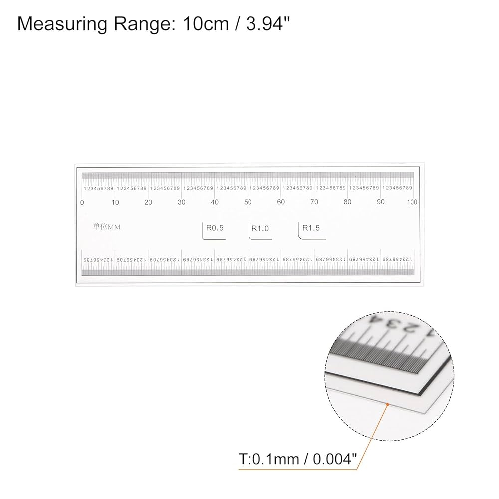 HARFINGTON Film Flexible Ruler 10cm 0 1mm Scale With R Angle U0026 Width Lines PET Plastic Folding Straight Ruler Calibration Soft Ruler Measuring Tool For Factory Transparent Amazon in Office Products HARFINGTON Film Flexible Ruler 10cm 0 1mm Scale With R Angle U0026 Width Lines PET Plastic Folding Straight Ruler Calibration Soft Ruler Measuring Tool For Factory Transparent Amazon in Office Products