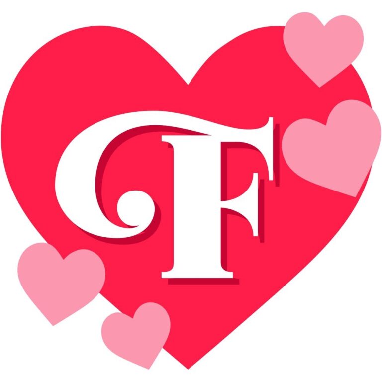 Heart Letter F D 1244422 Regular Cut