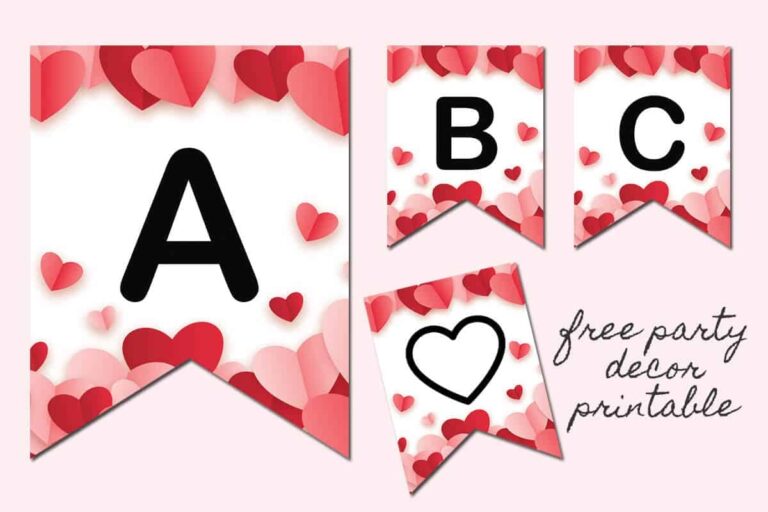 Heart Party Decor Banner Mrs Merry
