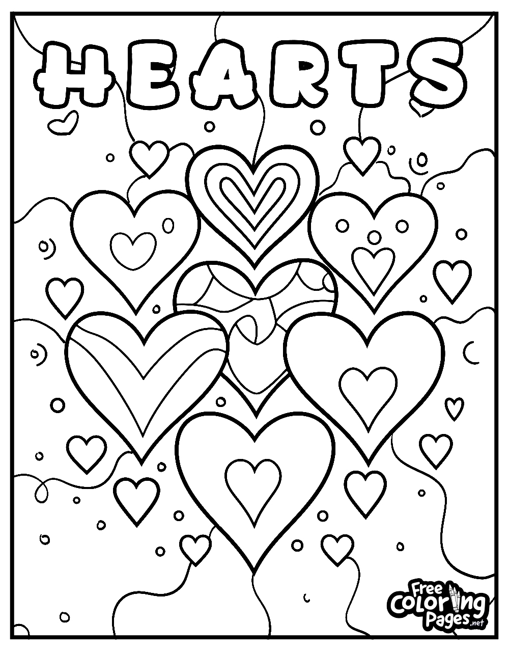 free printable coloring sheets heart design