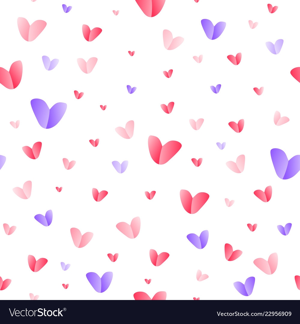 Hearts Pattern For Wrapping Paper Seamless Vector Image