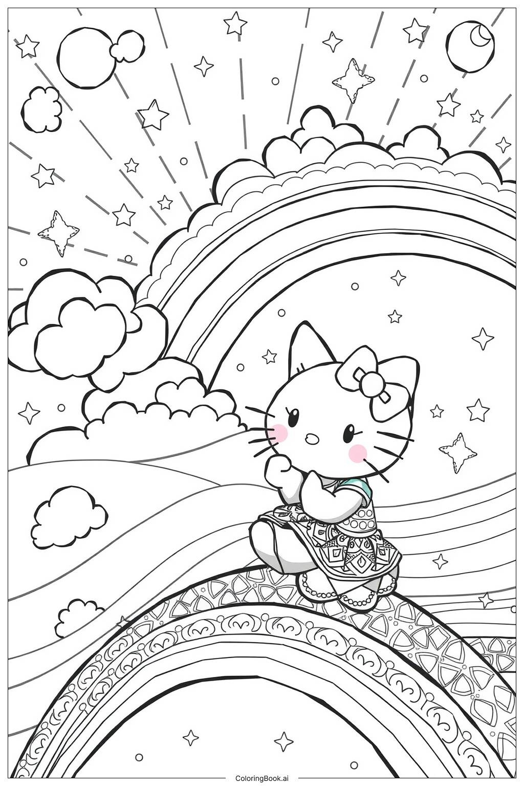 hello kitty printable coloring pages