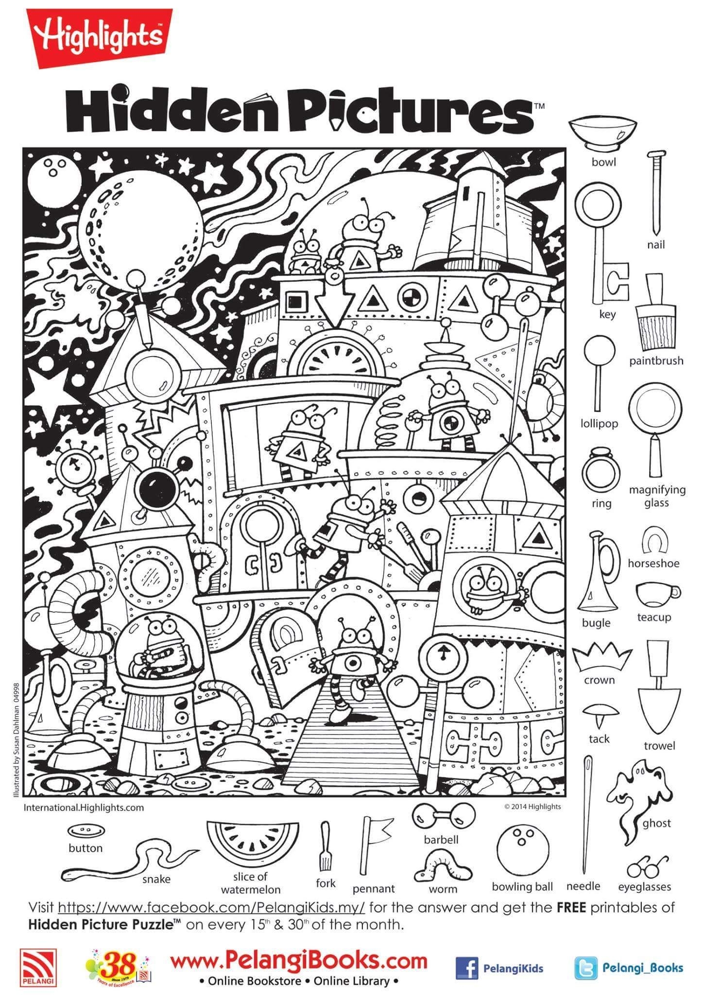 free highlights hidden pictures printable worksheets