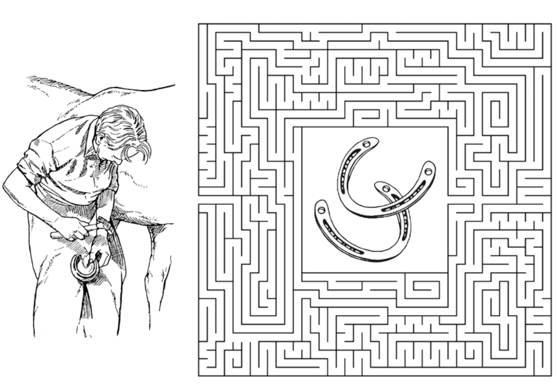 Horse Mazes Hard Activity Pack White Oak Stables