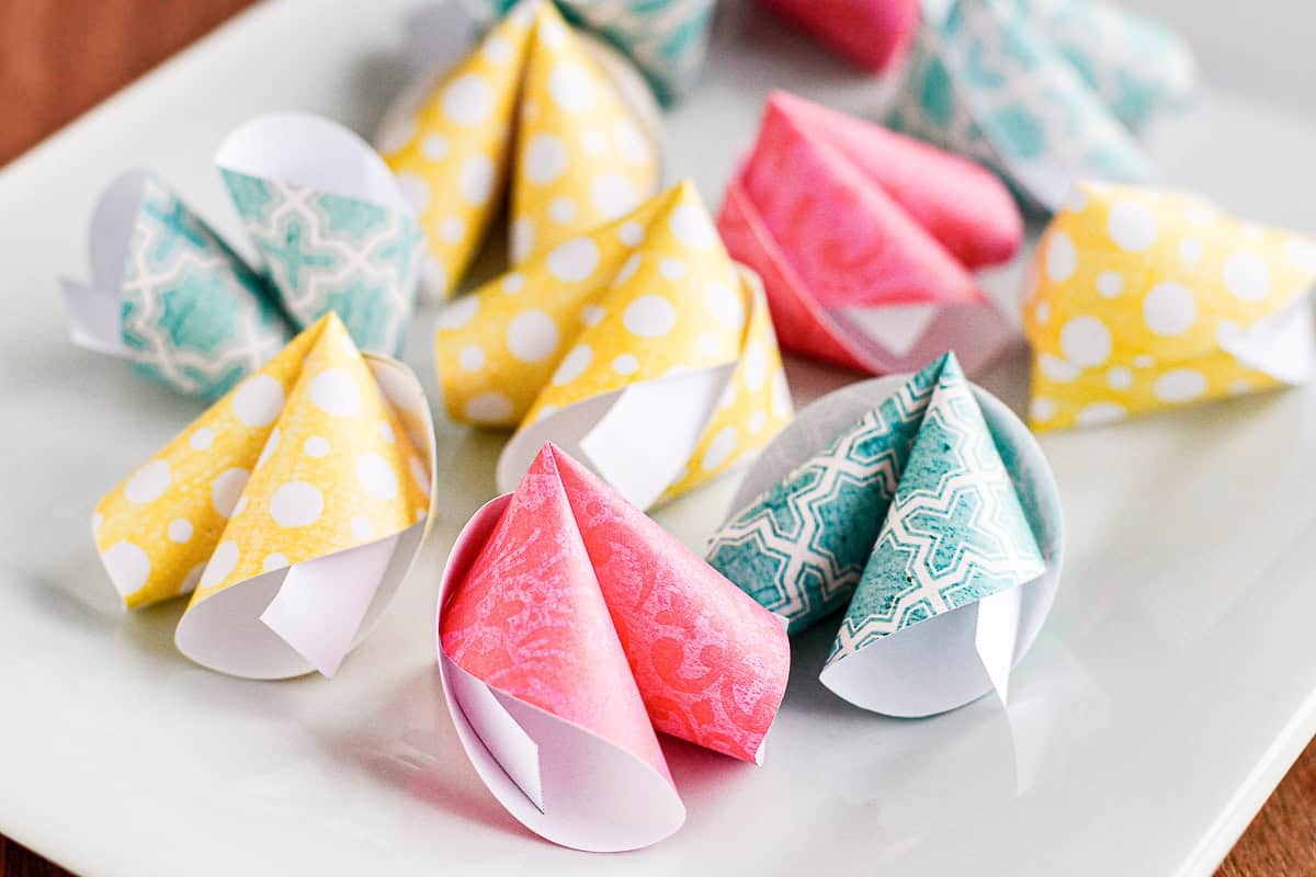 How To Make Origami Paper Fortune Cookies Printable Template 