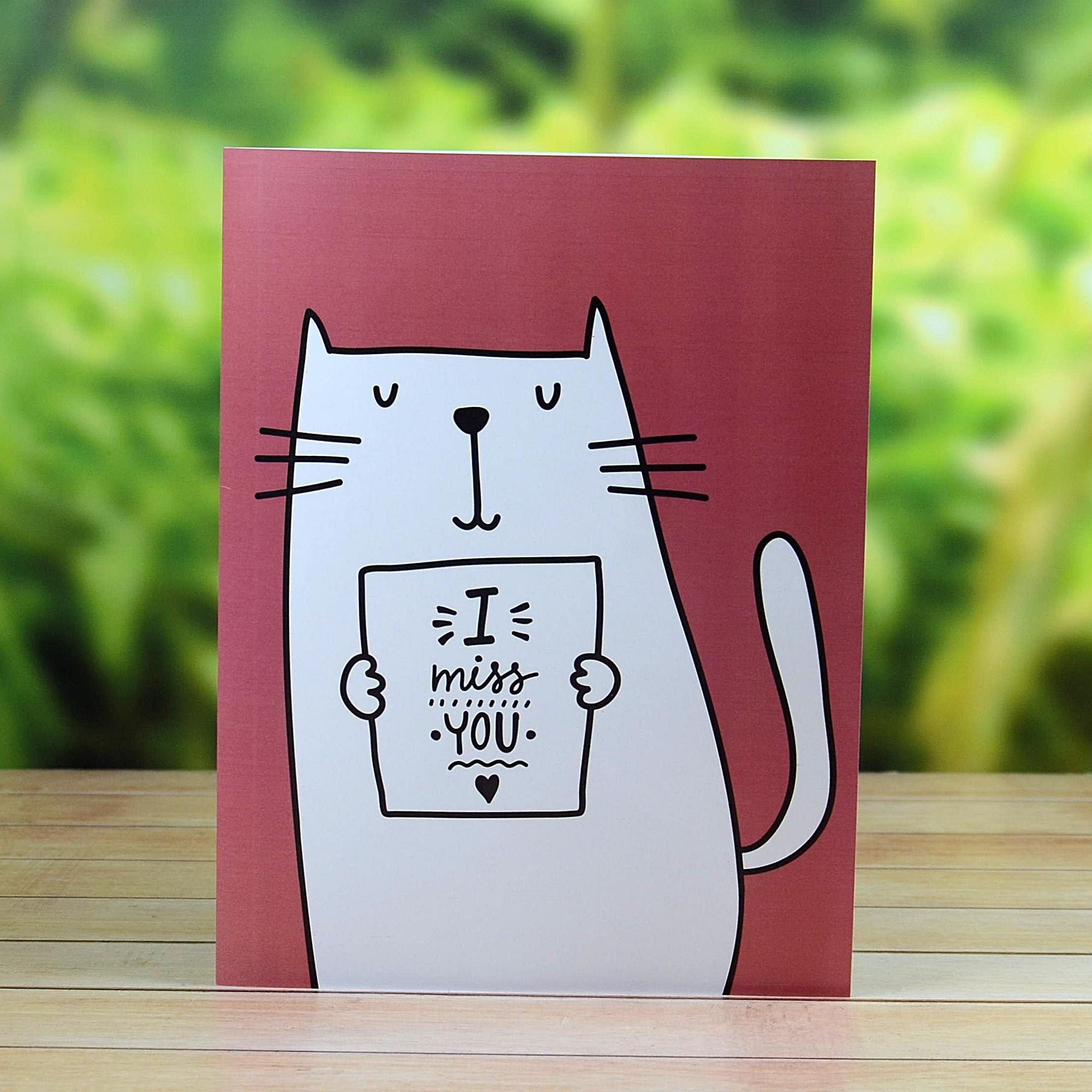 I Miss You Card Personalised Cards