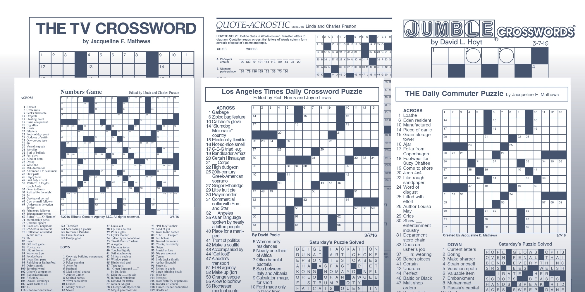 daily commuter crossword puzzle