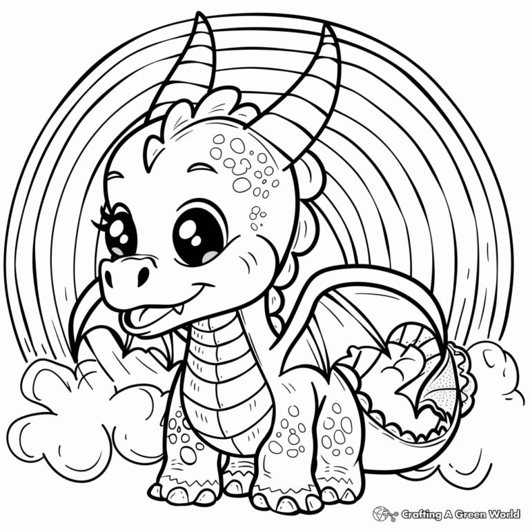 Kawaii Cute Dragon Coloring Pages Free U0026 Printable 