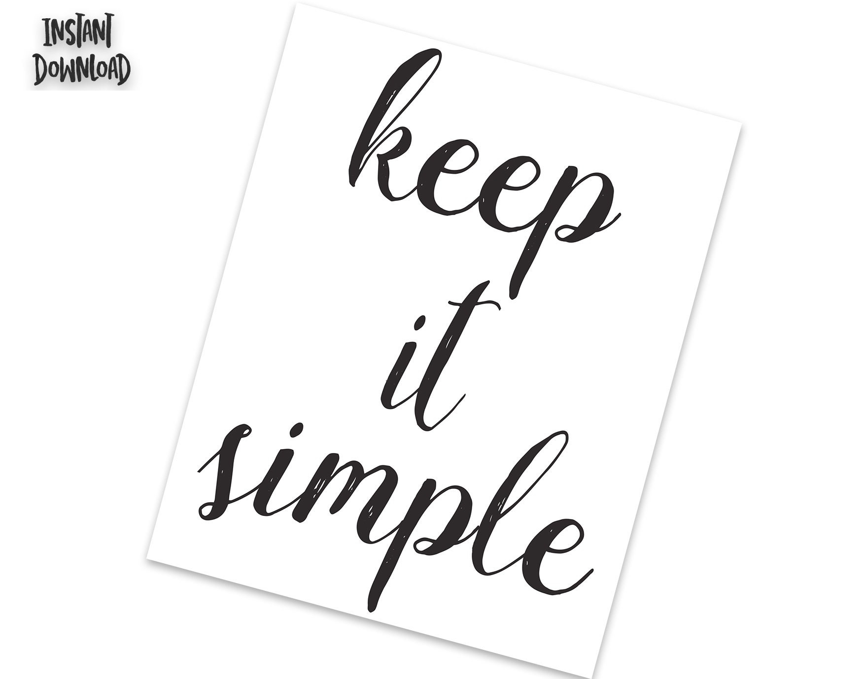 KEEP IT SIMPLE Alcoholics Anonymous Print Aa Recovery Print 