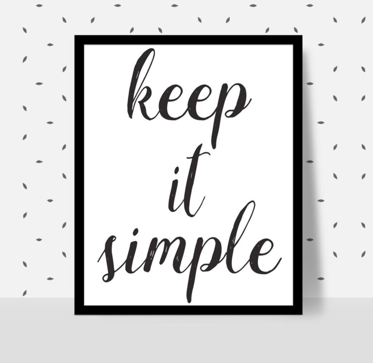 KEEP IT SIMPLE Alcoholics Anonymous Print Aa Recovery Print 