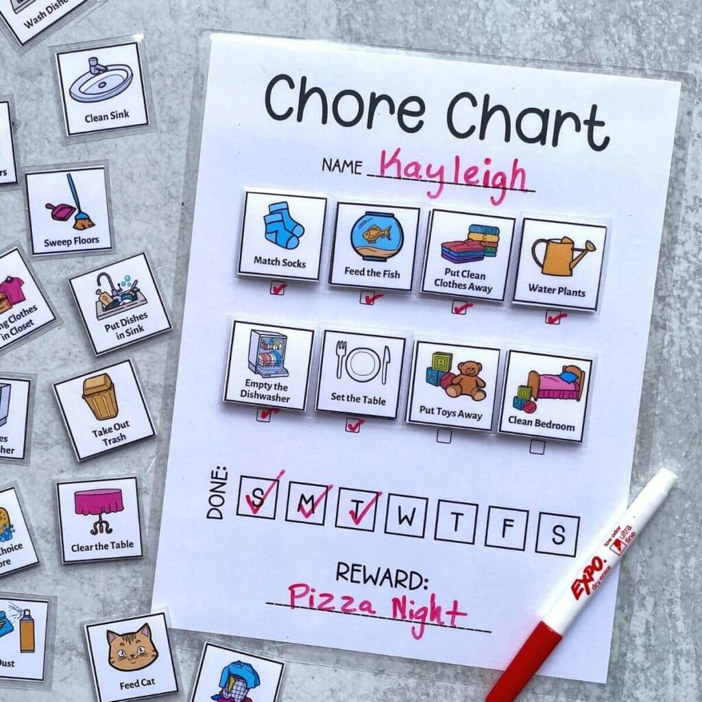 Kids Chore Chart Printable With Pictures This Chart Really Works 