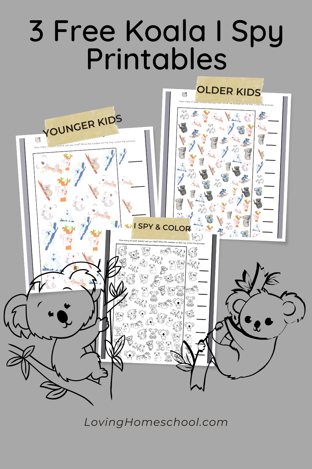 Koala I Spy Printables LovingHomeschool Koala I Spy Printables LovingHomeschool