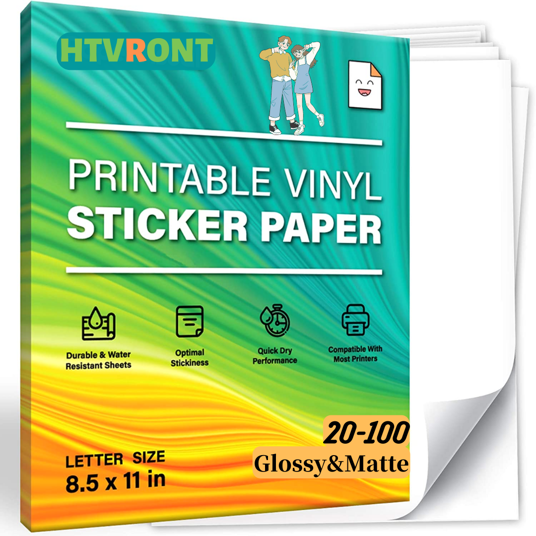 Koala Paper Koala Printable Vinyl Sticker Paper For Inkjet Laser Cicut Waterproof White Matt
