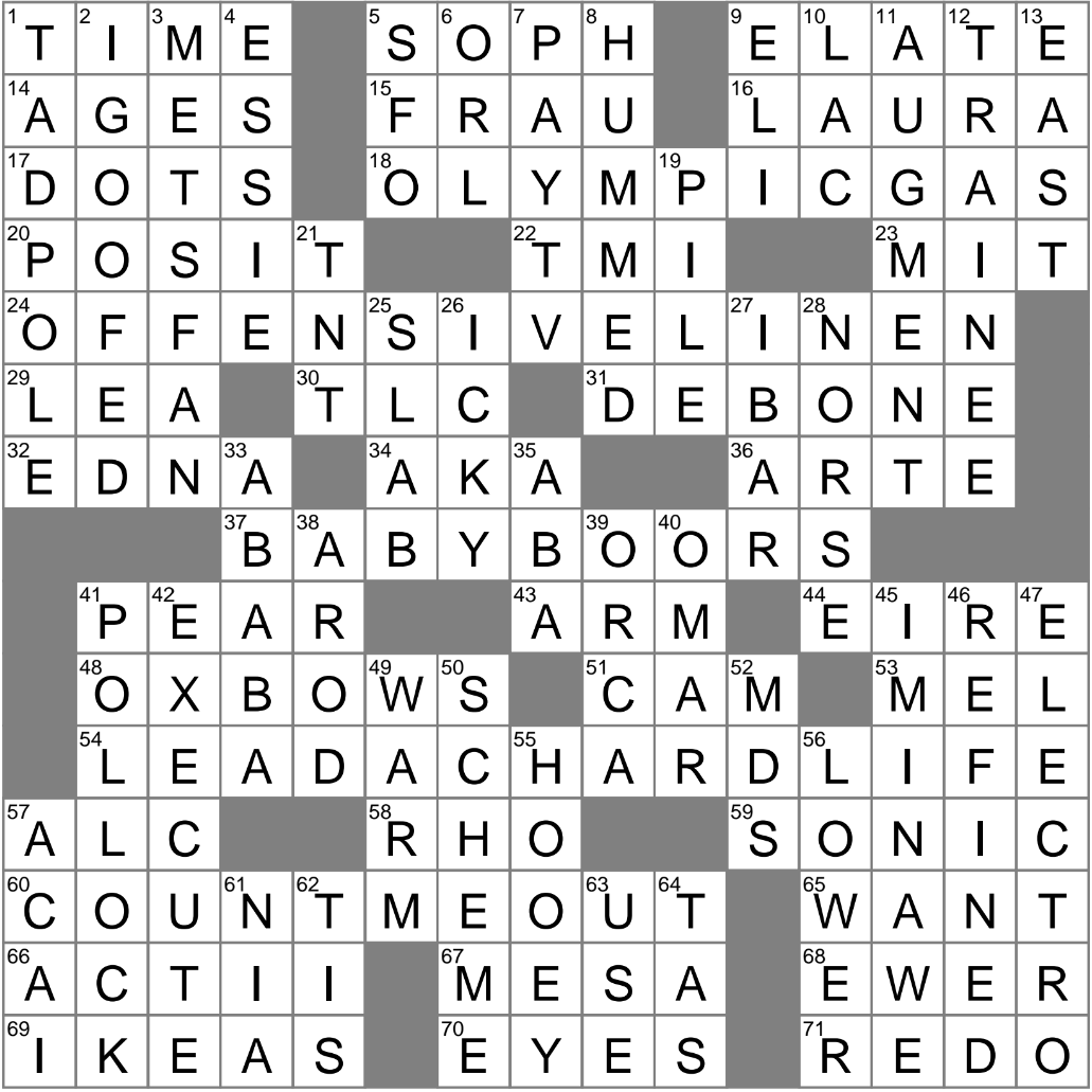 LA Times Crossword 12 Sep 24 Thursday LAXCrossword