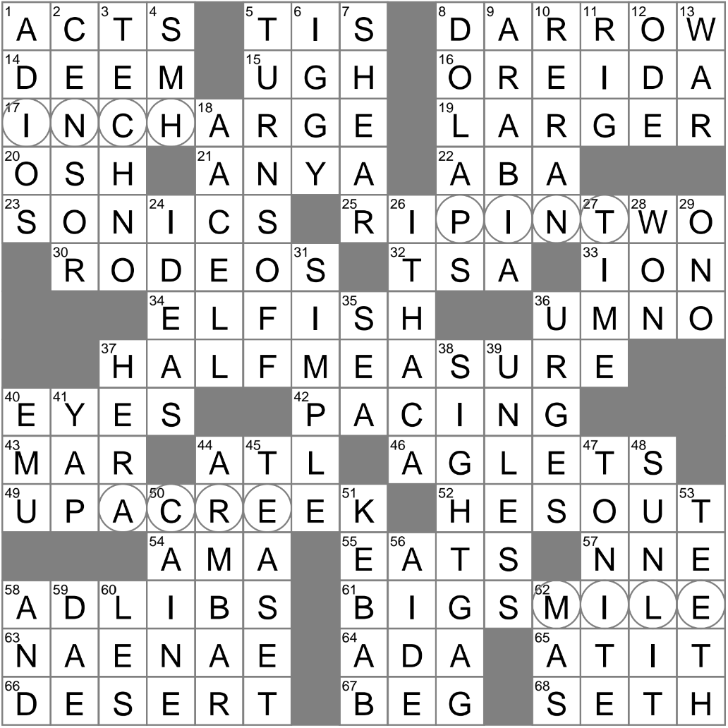 LA Times Crossword 21 May 25 Wednesday LAXCrossword