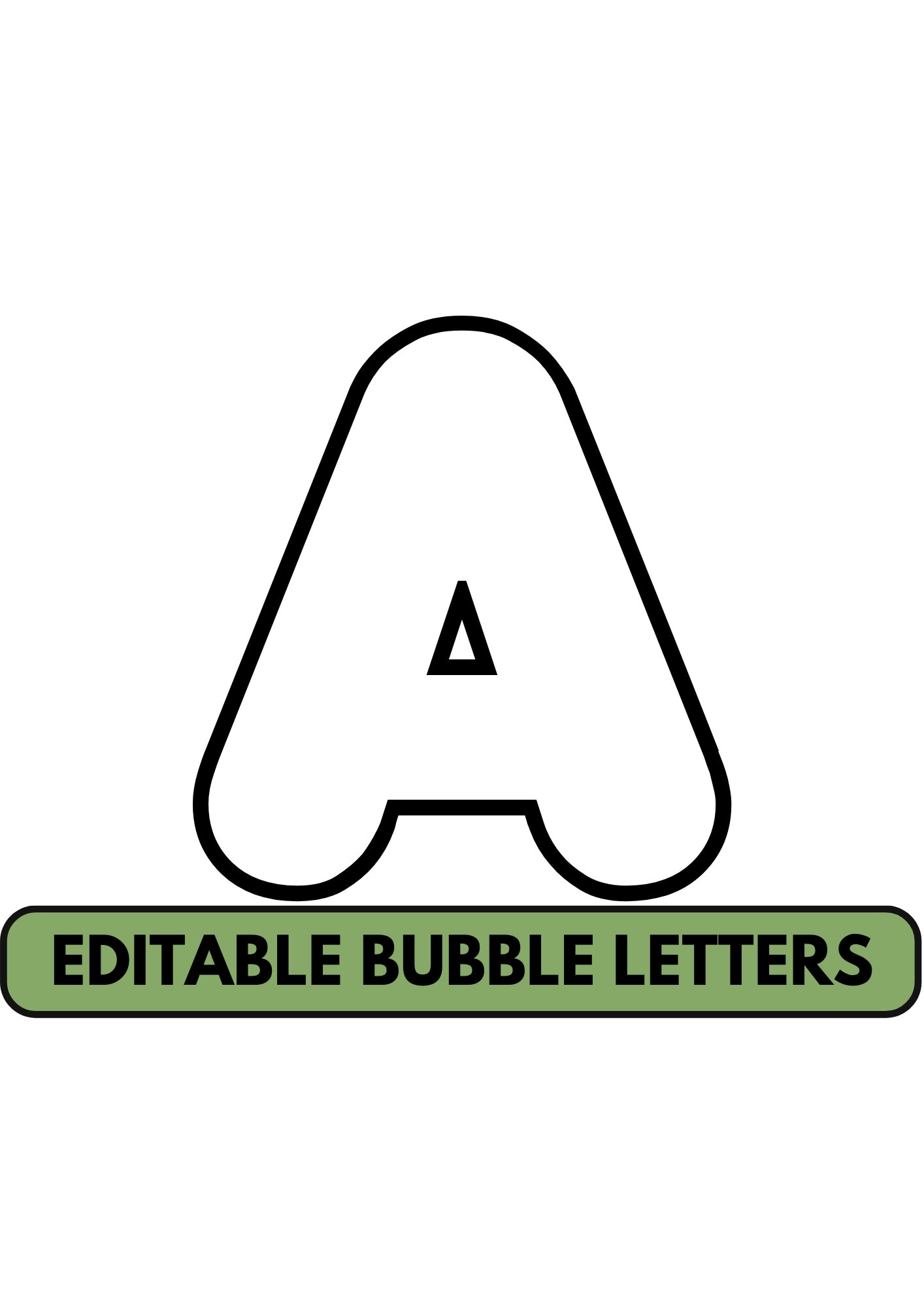 Large Alphabet Bubble Letters And Numbers For Classroom Editable Size Big Letters Templates Printable Block Letter Of The Week Bulletinboard Etsy UK