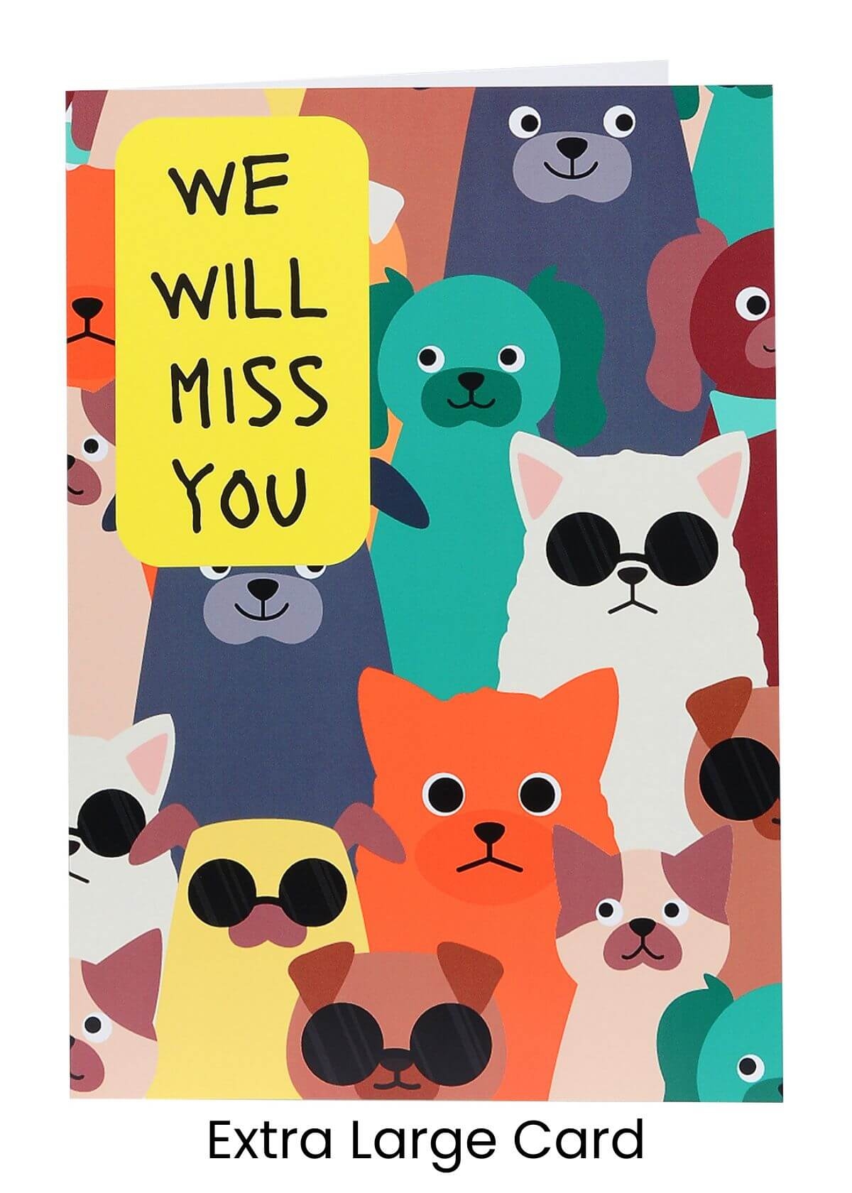 Large Farewell Card We Will Miss You Dogs
