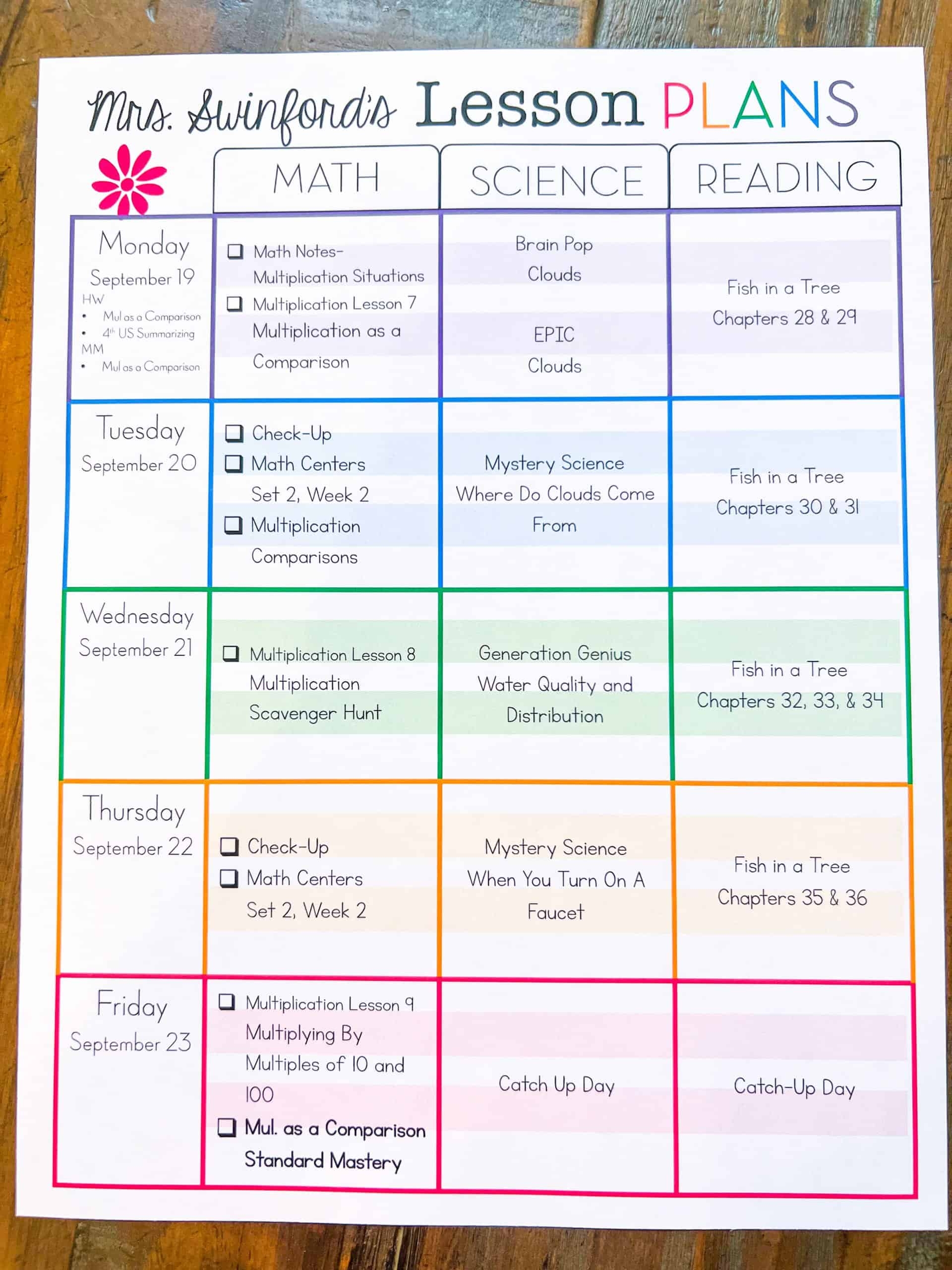 free printable lesson plans for teachers