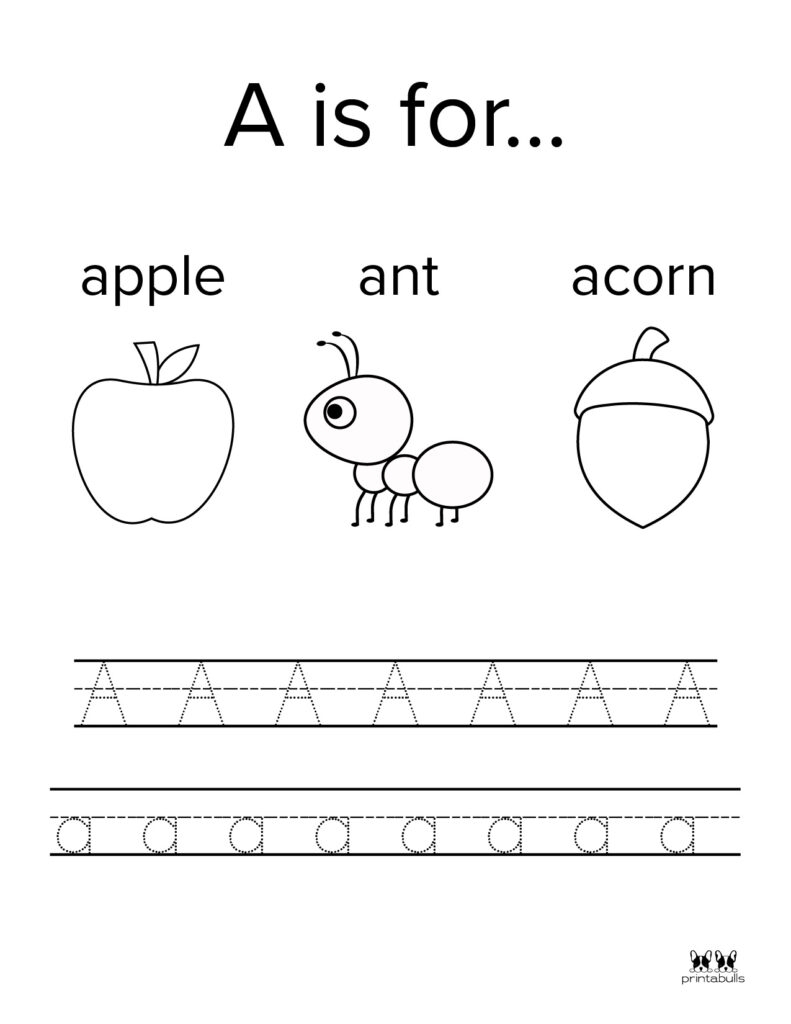 letter a printable worksheets