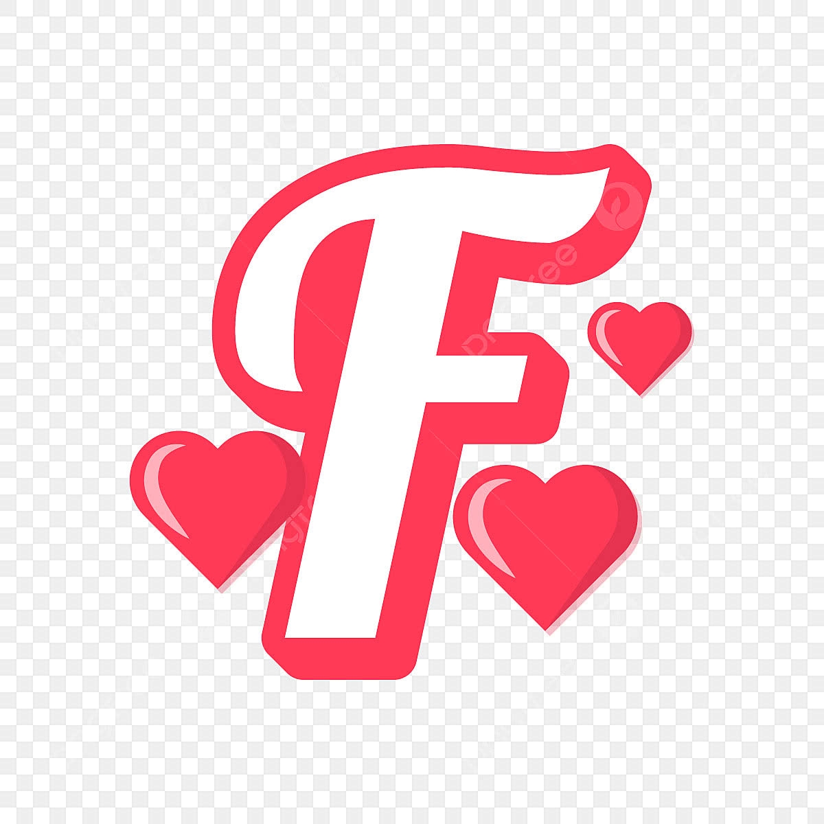 Letter F With Red Heart Valentine Day Red Valentine Love PNG And Vector With Transparent Background For Free Download