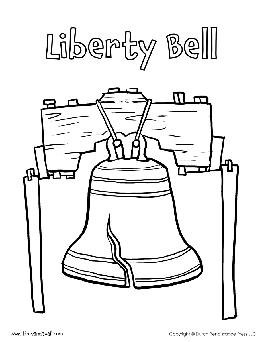 Liberty Bell Coloring Page Tim s Printables