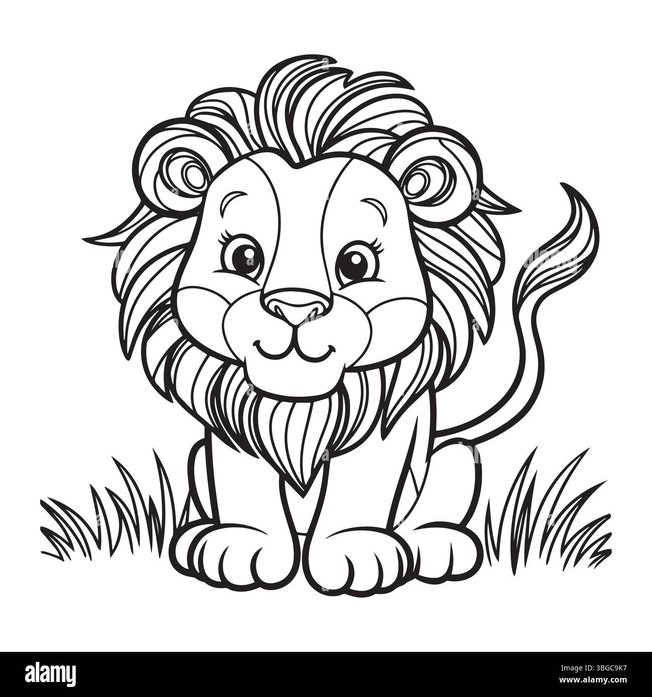 Lion Coloring Pages Printable Hi res Stock Photography And Images Alamy