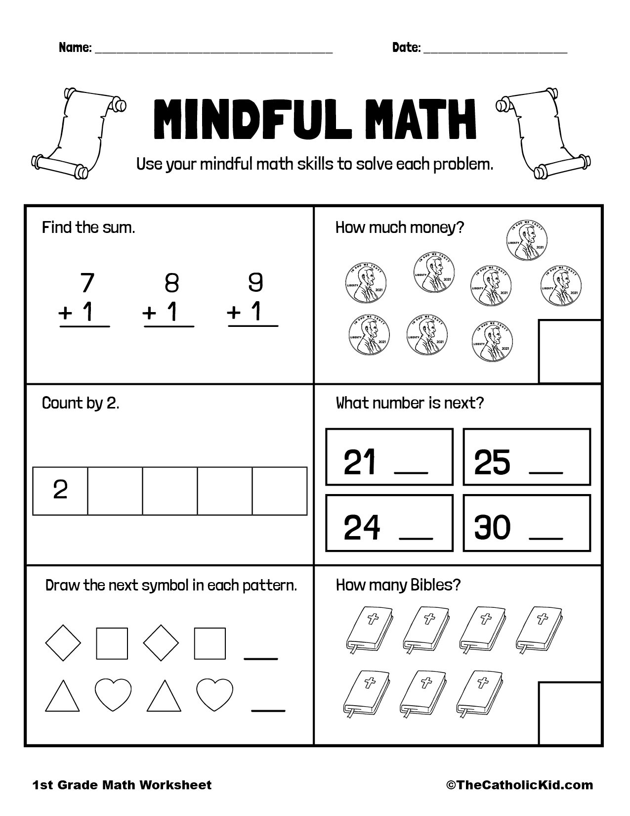 free printable 1st grade worksheets