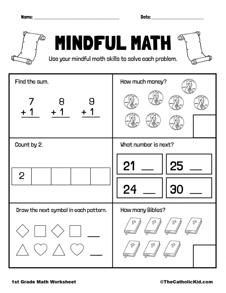 free printable 1st grade math worksheets