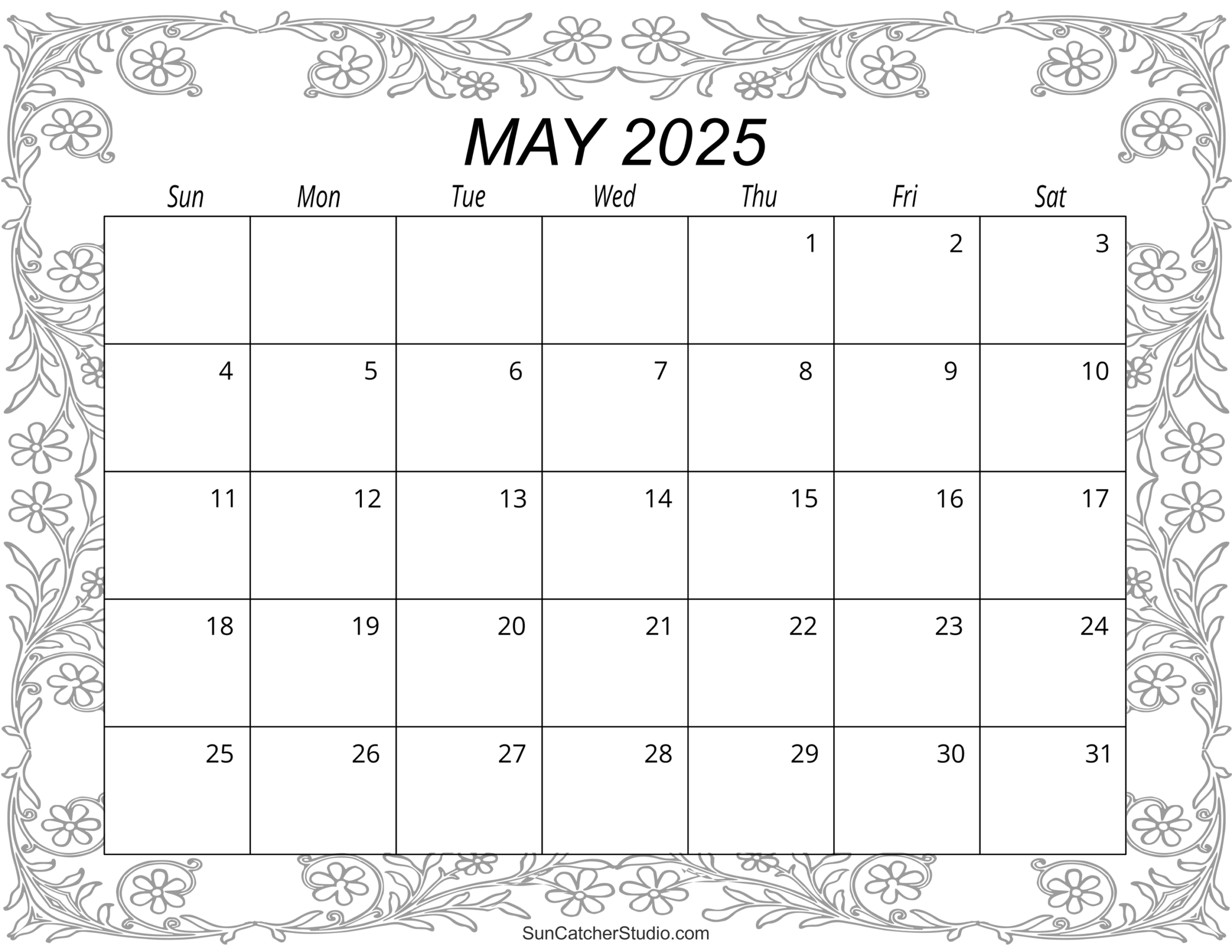 free printable may 2025 calendar