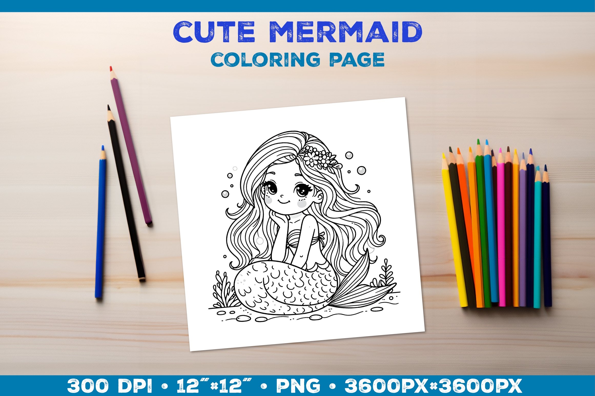 Mermaid Printable Coloring Page Mermaid Coloring 4066538 