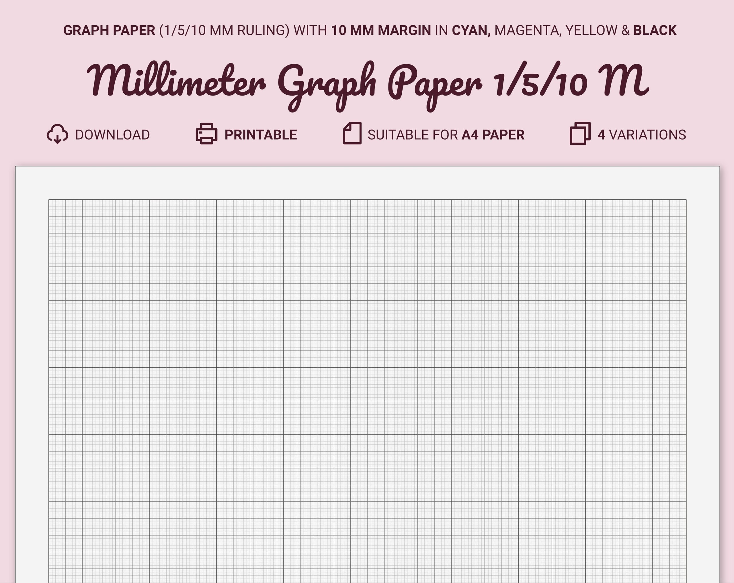 Millimeter Graph Paper Printable A4 10 Mm Margin Guides At 1 5  Millimeter Graph Paper Printable A4 10 Mm Margin Guides At 1 5