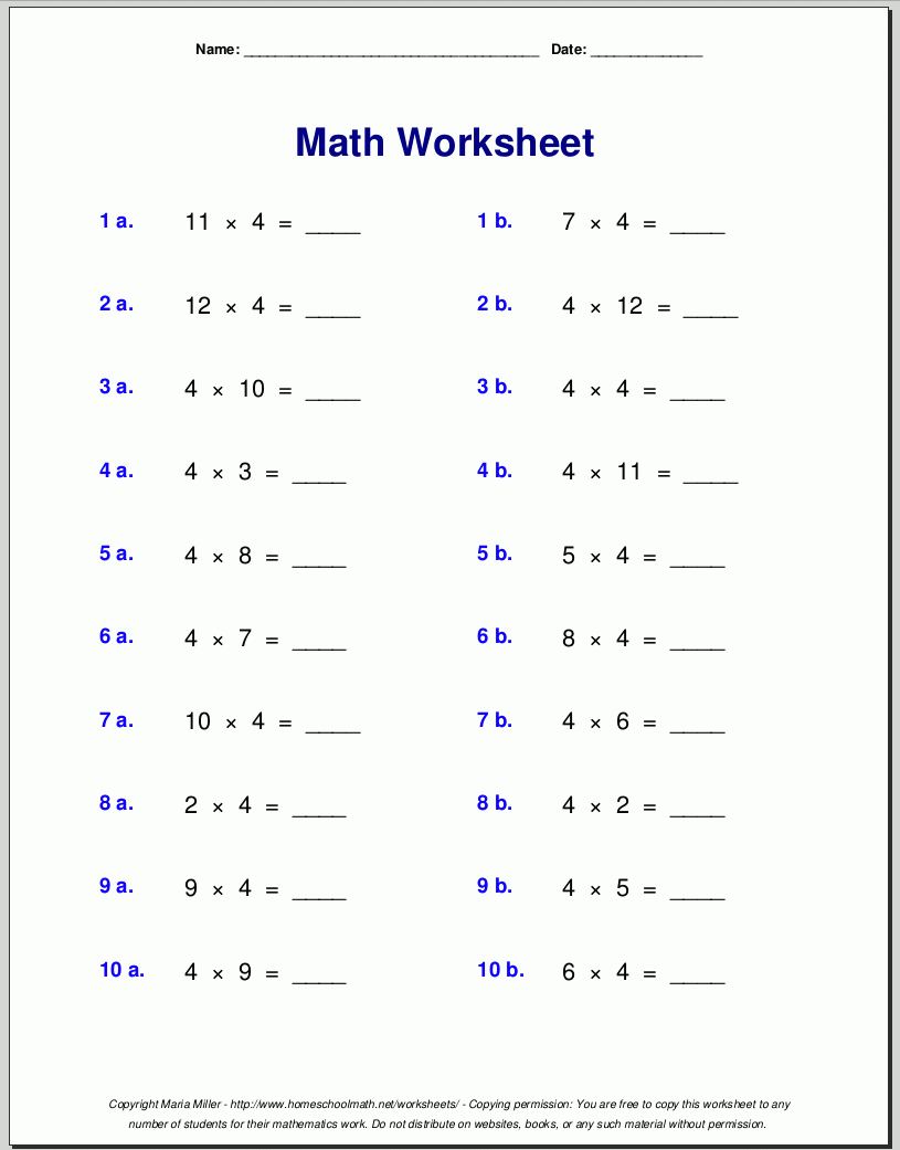 free printable math worksheets for 3rd grade