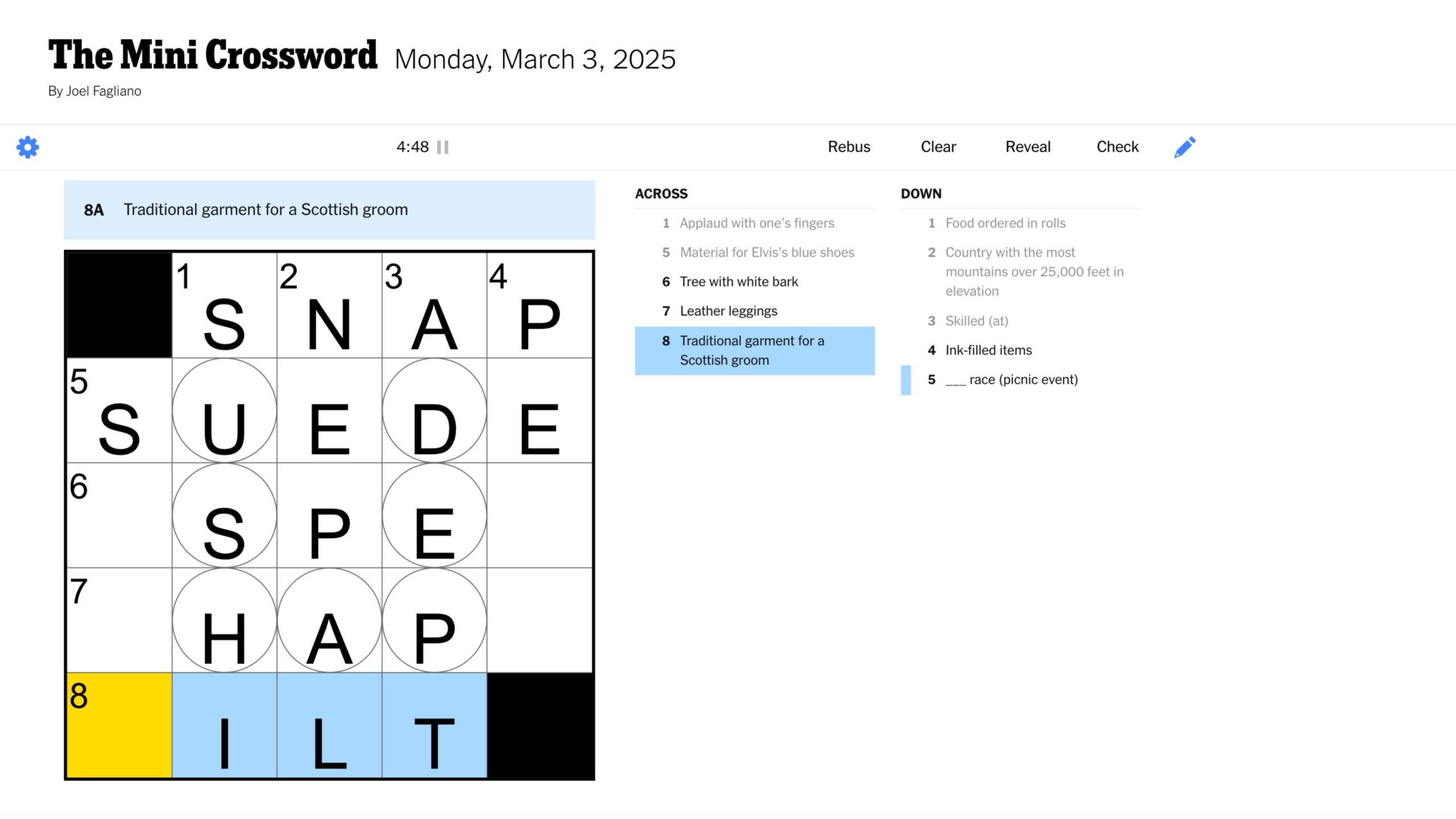 New York Times Mini Crossword Clues And Answers For May 26 2025